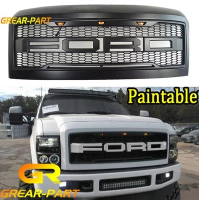 Grill Raptor Style Grille For Ford F250 F350 2008 2009 2010 Super Duty W/letters - Image 1 of 4