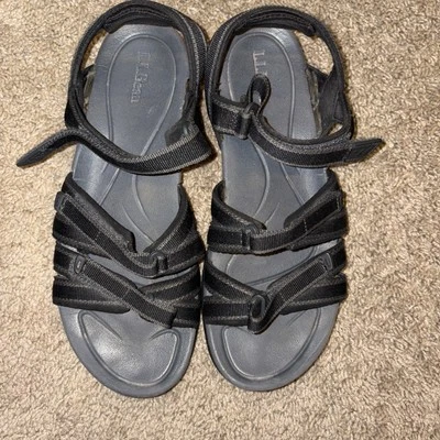 LL BEAN Women's Casual Comfort Multi Strap Sandals - 8M - Image 1 of 4