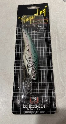 LUHR JENSEN FINGERLING HI-CATCH 6.5” BLUE RAINBOW TROUT PIKE LURE USA VINTAGE - Image 1 of 4