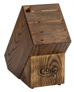 Case xx Kitchen 8-Knife Block Stained Walnut Wood 07386 - Picture 1 of 1