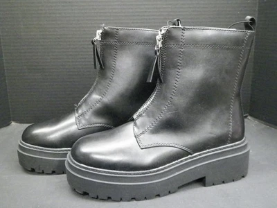 Botas de motocicleta Arizona Xander negras con plataforma suela cremallera talla 10 Foto 1 de 4