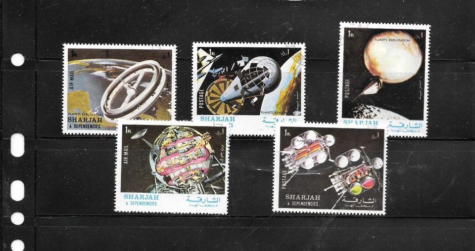 SHARJAH 1872 EXPLORACIÓN PLANETARIA MNH XF ANTIGUO CONJUNTO DE SELLOS TÓPICOS/PICTÓRICOS VINTAGE Foto 1 de 1