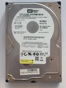 WD1600JS-55NVB1, HSBHNTJCHN, 05 MAR 2007, Western Digital 160Gb 3.5" Sata HDD - Picture 1 of 2