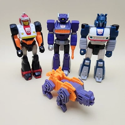 TRANSFORMERS G1 (1990) Lot of 4 Action Masters SHOCKWAVE JAZZ KICKOFF TOP-HEAVY - Image 1 of 4