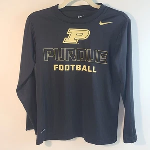 Nike Purdue Boilermakers DriFit Shirt Jungen 10/12 Medium M schwarz Langarm NCAA - Bild 1 von 5
