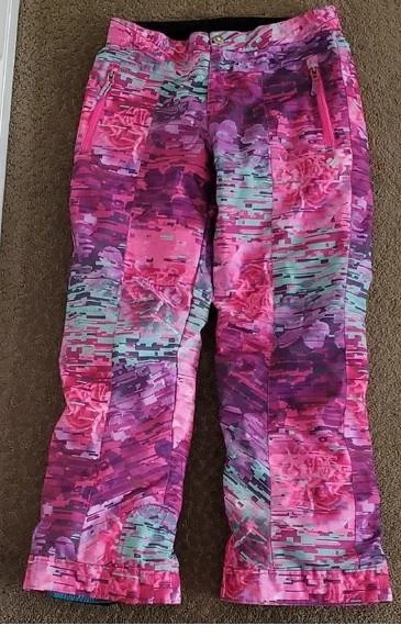 Calça de neve feminina juvenil Obermeyer estampa digi Brooke esqui tamanho XL 18/20 EXCELENTE ESTADO USADO - Imagem 1 de 1