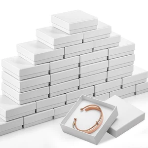 60 Pcs Jewelry Gift Boxes 3.5 x 3.5 x 1 Inch Cardboard Jewelry Boxes Small Gi... - Picture 1 of 6