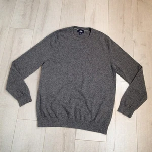 VTG Lands End Mens Cashmere Sweater Large 42-44 Dark Gray Soft - Picture 1 of 11