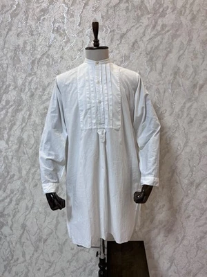 古董法国复古男式衬衫大约 20 世纪 20 年代带刺绣绅士礼服衬衫 — 第 1/4 张图片