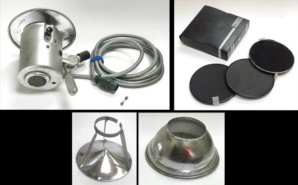 Cabezal de flash Balcar + rejillas + reflector + deflector Foto 1 de 4