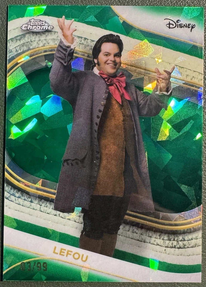 2025 Topps Chrome Sapphire Disney LEFOU Live Action Green Sapphire /99 #132 - Image 1 of 1
