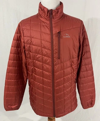 L.L. Bean - Red Ochre (Orange) - Men's PrimaLoft Packaway Jacket - Large Tall - Image 1 of 4