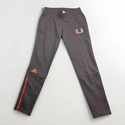 Men's Adidas Black Miami Hurricanes Travel CLIMATE Team Issued Pants Size Med - Image 1 of 4