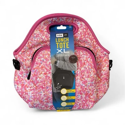 Bolso de Mano de Almuerzo SOK IT XL 6.5 QT Aislado Floral Patrón Corazones Nuevo con Etiquetas Foto 1 de 4