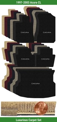 Lloyd Custom Luxe Carpet Mat Set for 1997-2003 Acura CL w/Logo (5 pieces) #R - Image 1 of 4
