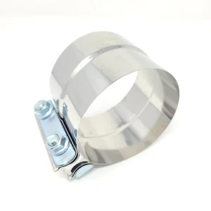 Exhaust Muffler Clamp Sleeve Coupler 4" Lap Joint Band Stainless Steel T-304 - Picture 1 of 8