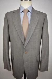 St. Simon's Clothing Brown Striped Wool Blend Two Button Two Pc Suit Size: 40R - Picture 1 of 10