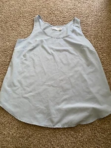 Time and Tru Womens Blue Sleeveless Blouse Size Small 4-6 - Picture 1 of 6