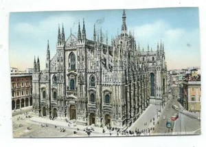 Italia Italy Milano Milan Il Duomo Cathedral S.A.F. Postcard c.1950's - Picture 1 of 2