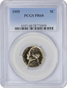 1955 Jefferson Nickel PR68 PCGS - Picture 1 of 2