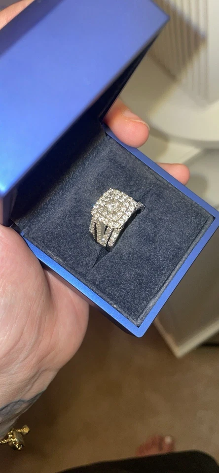 3ct Diamond Engagement Ring Set Lab Created - Image 1 of 4