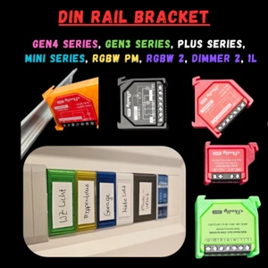 Hutschienenhalter passend für Shelly PLUS GEN3 GEN4 MINI DIMMER RGBW DIN Rail - Picture 1 of 11
