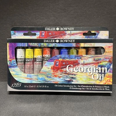 Pintura al óleo georgiana Daler Rowney 10 tubos - cada tubo 0,74 oz (22 ml) Foto 1 de 4