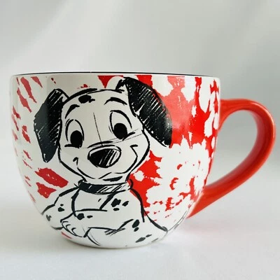 Disney Store 101 One Hundred and One Dalmatians Lucky Mug Red White Black Dog ❤️ - Image 1 of 4