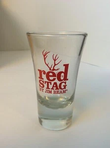  JIM BEAM RED STAG SHOT GLASS BRAND NEW IN BOX-PERFECT MAN CAVE  ITEM  - Picture 1 of 3