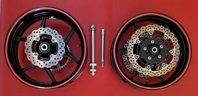 Kawasaki Ninja Ex650 650 2012-2016 OEM llanta delantera trasera rotores de freno buenos Foto 1 de 4