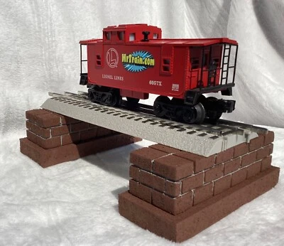 O Scale Model Railroad Scenery  Set of 2 SHORT Bridge Support Piers - Image 1 of 4