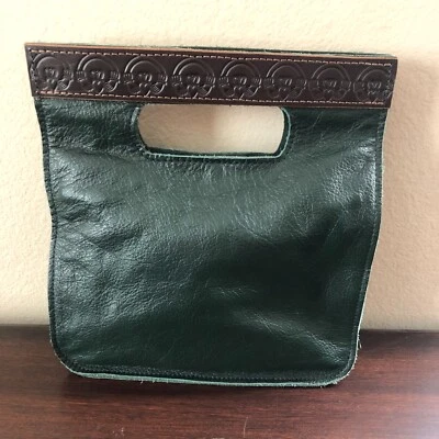 Paige Clutch NEW Women's Handbag Leather Size S Green - Image 1 of 4