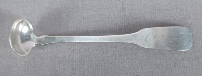 Moneda J&J Hall Louisville Kentucky plata pequeño condimento cucharón C. 1830-1850 Foto 1 de 4