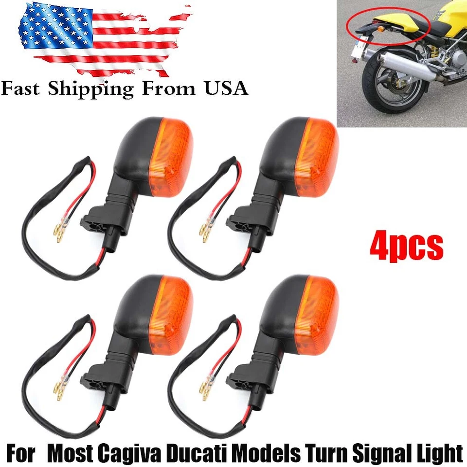 2 Pair Indicators Turn Signal Blinker Winker For Aprilia Sportcity Cagiva Ducati - Image 1 of 4