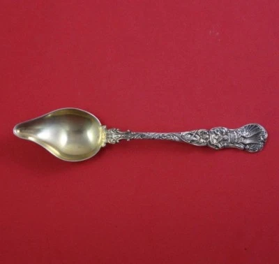 Cuchara de melón de plata esterlina Heráldica de Durgin nariz roma lavada en oro 5 5/8" Foto 1 de 2