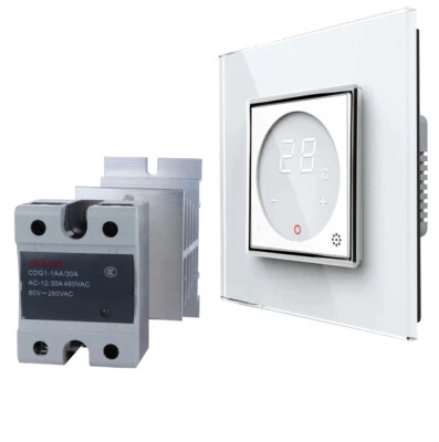 LIVOLO Raumthermostat ext. Temperaturfühler Fußboden / Elektroheizung Glasrahmen - Bild 1 von 4