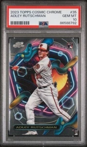 2023 Topps Chrome Cosmic Adley Rutschman #2 PSA 10 Baltimore Orioles MLB - Picture 1 of 2