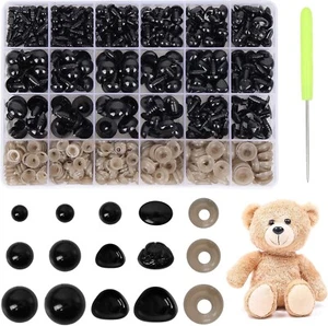 672 Piece Set of Safety Eyes & Noses w/Washers For Stuffed Animals & Teddy Bears - Picture 1 of 3