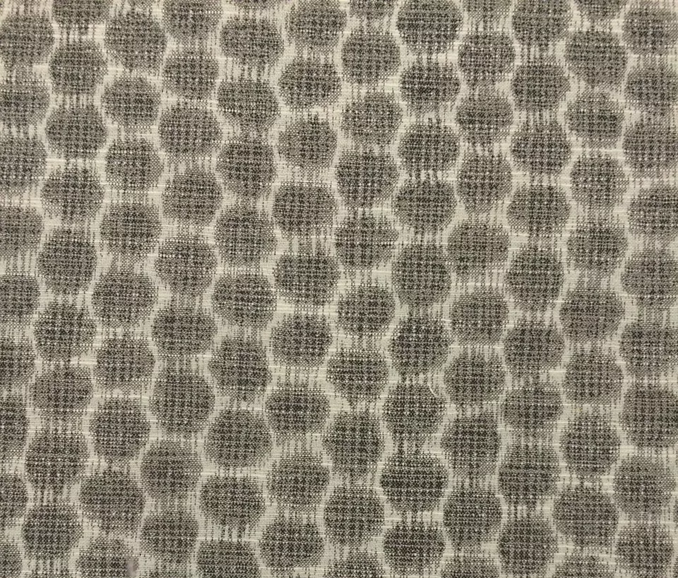 Ballard Designs Mia Gray Cream Geometric Honeycomb Fabric by The Yard 56"w