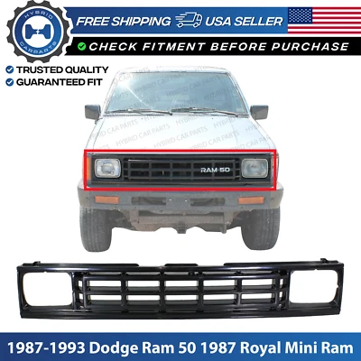 Nueva parrilla delantera de plástico para Dodge Ram 50 1987-1993/1993 Royal Mini Ram Foto 1 de 4