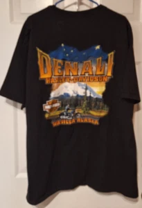 Denali Harley Davidson Wasilla Alaska Double Sided Graphic 2XL T-Shirt 2016 - Picture 1 of 5