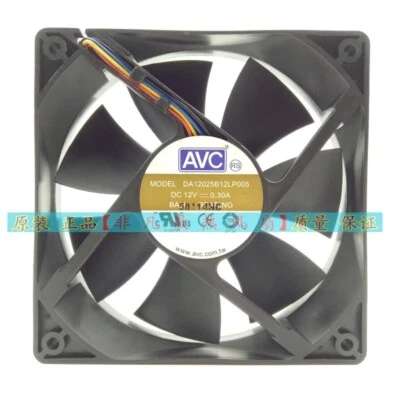 AVC DA12025B12LP005 DC12V 0.30A 12CM 4-Pin Temperature Control Fan - Image 1 of 4