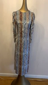 Ted Baker Margeet Bodycon Dress Midi Animal Print Size 2 - Picture 1 of 7