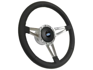 Kit Ford Volante Cuero Premium 3 Radios S9 | Adaptador Cónico y Llave Años 40 - Imagen 1 de 9