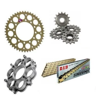 杜卡迪 1098,1098S,1098R 2007 - 2009 Renthal & DID ZVMX 链条和链轮套件 — 第 1/4 张图片