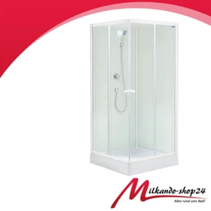 Duschtempel Fertigdusche Duschkabine glas komplett dusche 80 x 80 x 200 cm Weiß - Bild 1 von 12