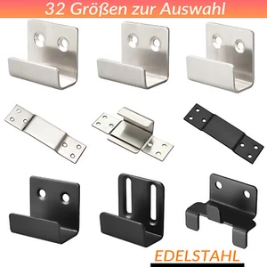 Edelstahl Schwerlast Haken Falzhaken Bilderhaken Gerätehaken Metallhaken Wandhak - Picture 1 of 41