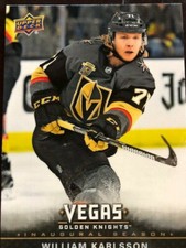 2017-18 INAUGURAL SEASON VEGAS GOLDEN KNIGHTS UPPER DECK SET COMMEMORATIVE CARD