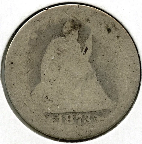 1873 Seated Liberty Silver Quarter - Arrows - Philadelphia Mint - C373 Cover