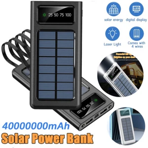 2025 Super 40000000mAh Solar Power Bank 4 USB Portable Charger For Cell Phone US - Picture 1 of 13